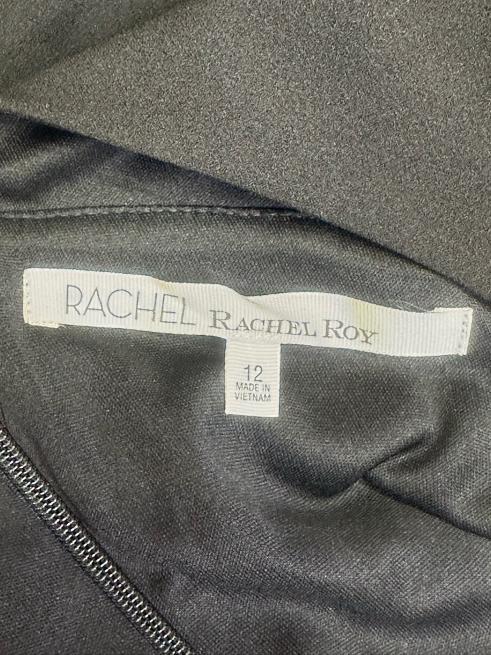 RACHEL Rachel Roy Cold Shoulder Ruffle Halter Black Midi Dress – Size 12 - Picture 8 of 14